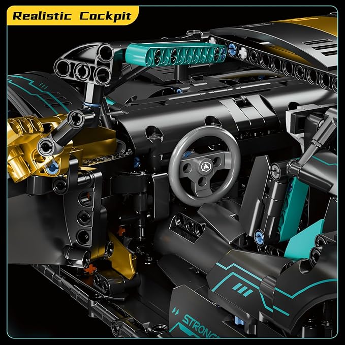 Race Cars for Adults 1:10 Sport Car Building Block SetsTechnical Racing Vehicle MOC Collectible Model Engineering Toys Kit Birthday for Men Teens Boys Car 12-1614+ 2112 PCS