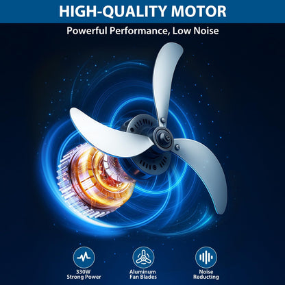 MilleLoom 30 in Industrial Drum Fan, 3-Speed High Velocity Floor Fan, Heavy Duty Metal Air Circulator with Caster Handle for Patios, Warehouses, Commercial, Factories and Workshops