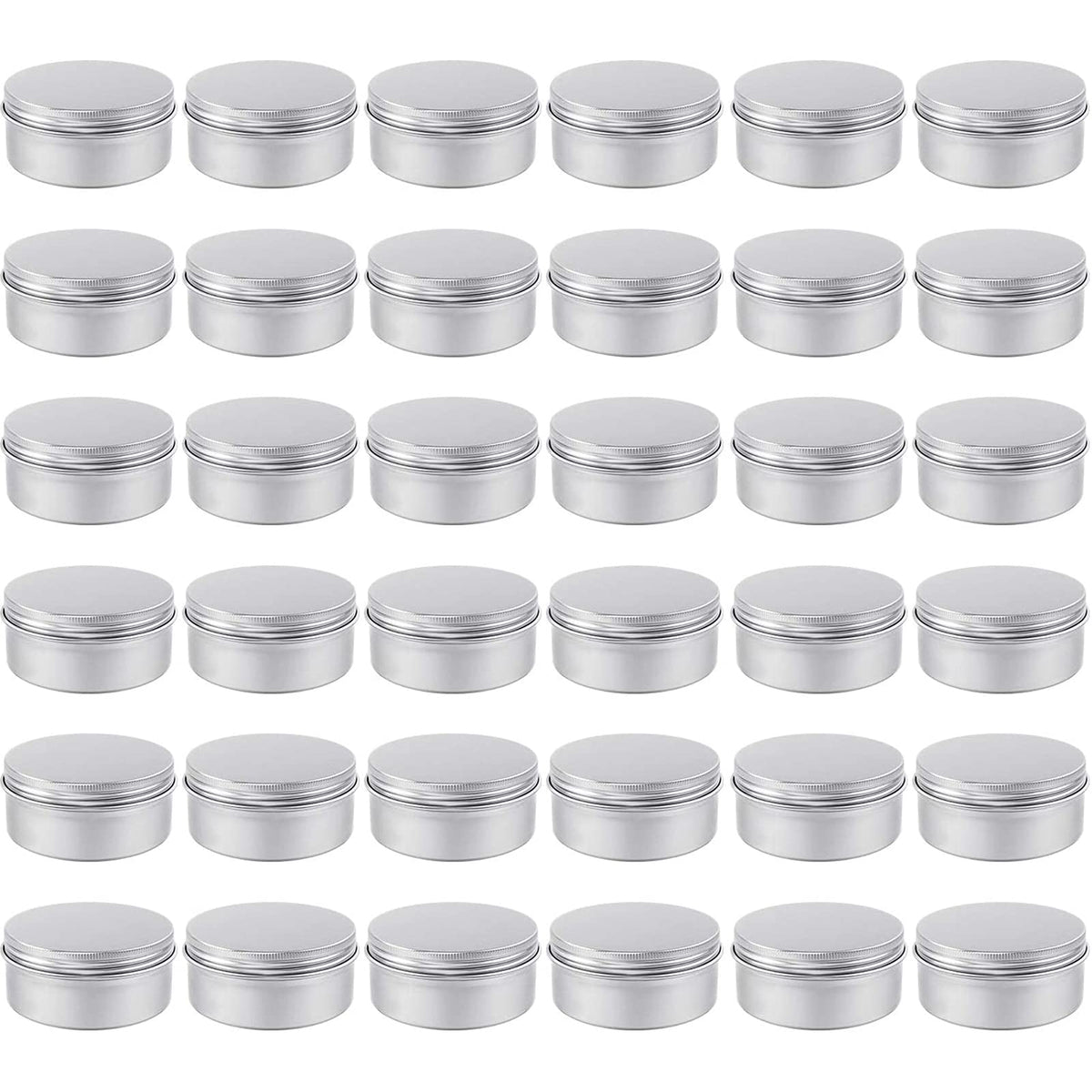Moretoes 36pcs Tin, 4oz Metal Round Tins, Aluminum Empty Candle Tins with Screw Lid for Salve, Spices or Candles