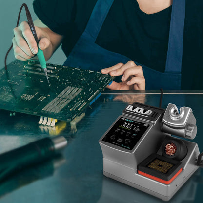 A9PRO Soldering Station 120W Handle Control Temperature 212°F-842°F Solder Station Soldering Iron with C210 Handle and 3 Soldering Tips