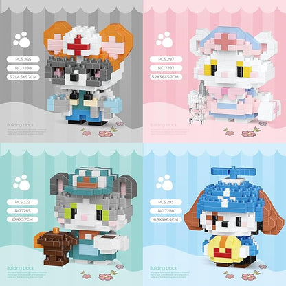 Cat and Dog Micro Mini Building Block Sets Birthday Gift for Kids Animals Buildling Model Kits Mini Bricks Cat and Dog Series Toys for Kids