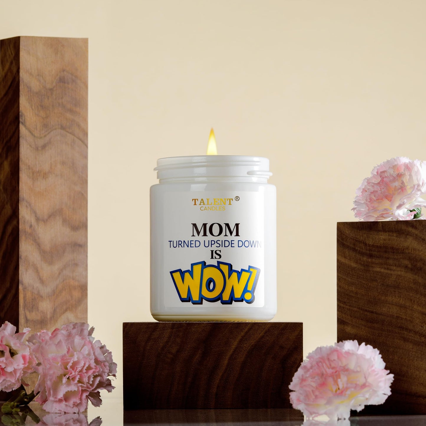 Scented Candle for Mom - Mother's Day Gifts - Perfect Home Décor Gift Elegant Gift for Mom - Birthday Gifts - 8.4oz Candle Jars - Pear & White Jasmine