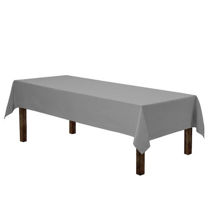 Gee Di Moda Rectangle Tablecloth - 60 x 84 Inch Charcoal Table Cloth for 5 Foot Rectangle Tables - Heavy Duty Washable Fabric - for Holiday Party, Dinner, Weddings, Baby Shower & Events