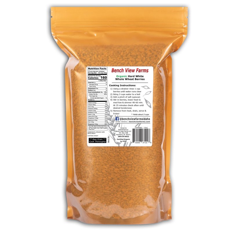 Organic Hard White Wheat Berries