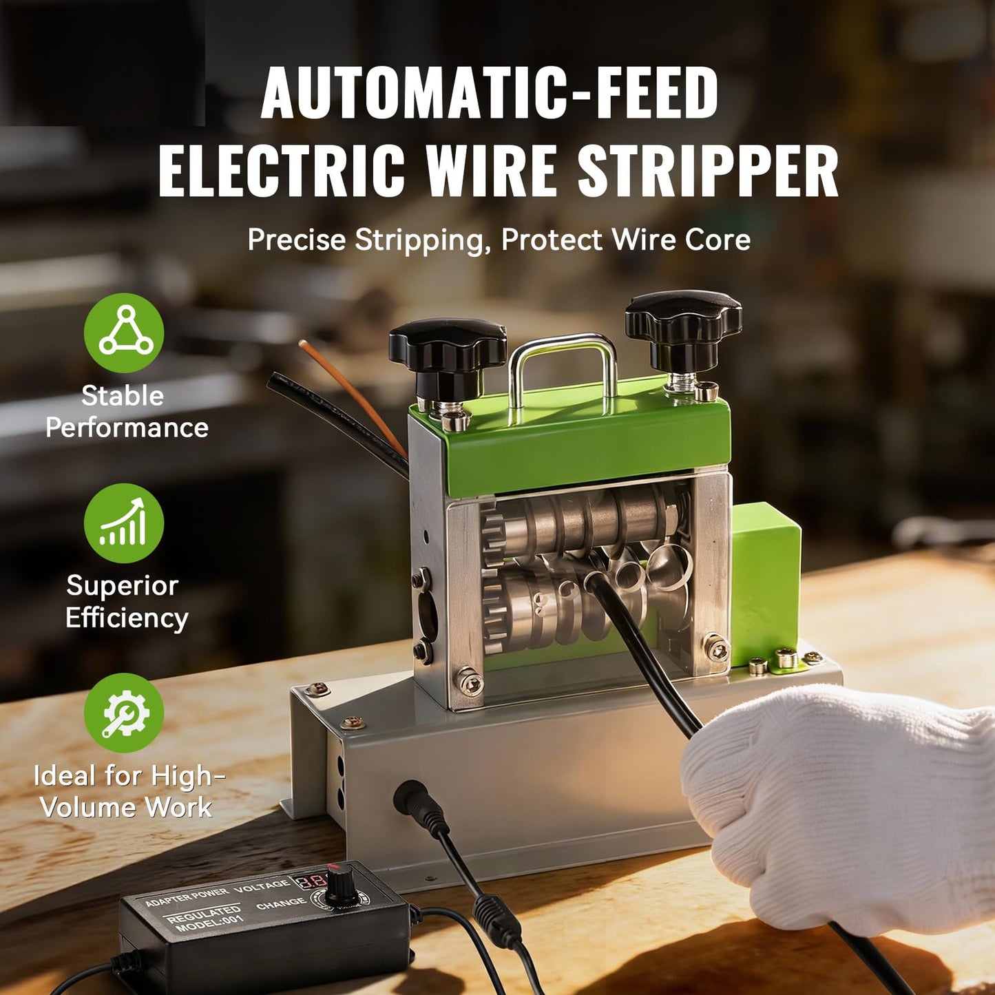 Electric Wire Stripping Machine & Cordless Soldering Iron Kit, 0.06"-0.67" Cable Stripper with 6 Channels 5 Blades & 35W All-Copper Motor, Rechargeable Soldering Pen 7S Fast Heating with LED Light & 3