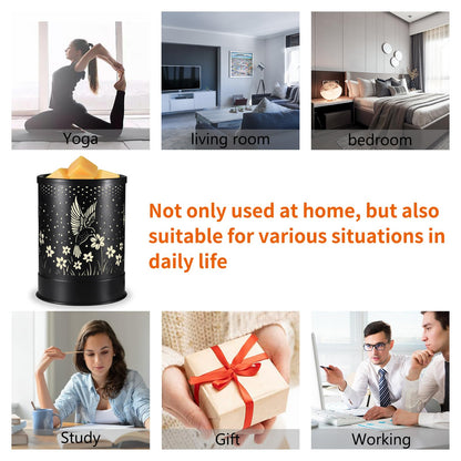 nawaza Hummingbird Metal Wax Melts Warmer, 2-in-1 Electric Fragrance Candle Wax Melter and Wax Cubes Aromatherapy Essential Oil Burner with LED Light for Home Office Room Bedroom and Home Décor