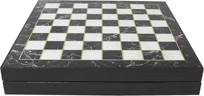 14 Inches Personalized Chess Set - Boxed Custom Chess Board and Metal Chess Figures Set - Gift Idea