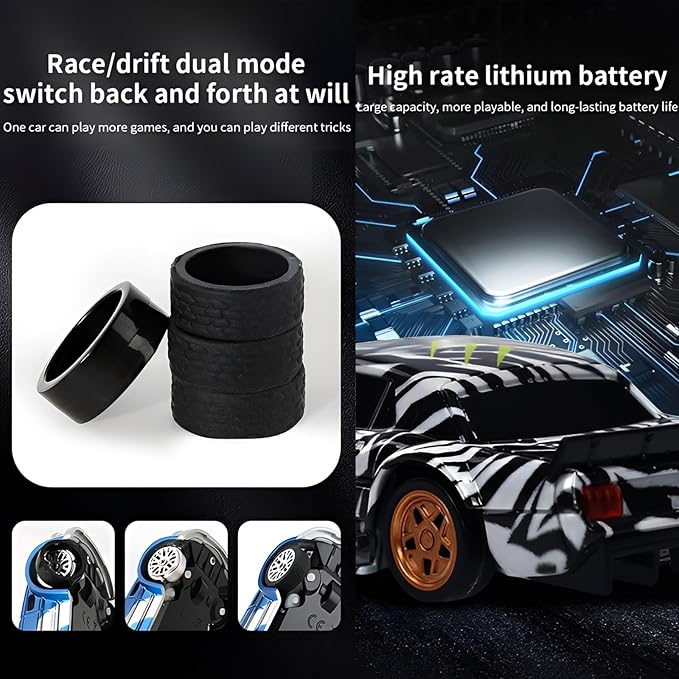 Remote Control Car 2.4GHz High Speed 15KM/H RC Cars Toys1/43 Scale Mini RC Drift Car RTR Mini Racing Vehicle for Adults - Indoor/Outdoor Use (4301 1Battery Box)