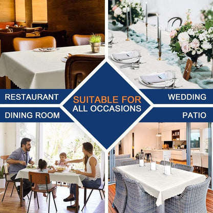 Smiry Rectangle Table Cloth, Waterproof Heavy Duty Vinyl Tablecloths, Wipeable Washable Table Cover for Kitchen and Dining Room (Grey, 70" X 120")