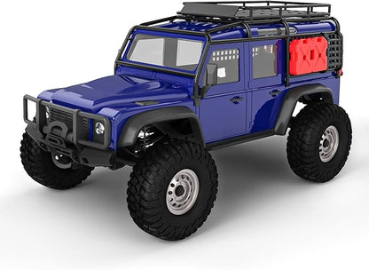 Cheerwing 1:18 Rock Crawler 2.4Ghz Car 4WD Off Road RC Monster Truck with Two-Speed Gearbox Hobby RC Car for Adults (Blue)