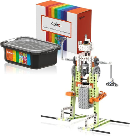 Robot E STEM Kits - Includes Large Storage Organizer 14 in 1 Electric Building Toys with Learning Materials Educational Construction Science Kit for Kids 8-10 10-12 Christmas Birthday Gift