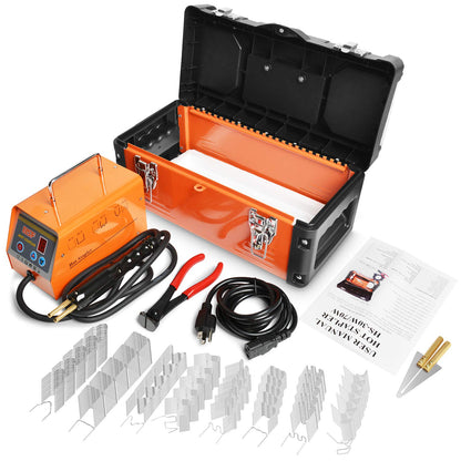 OIMERRY Plastic Welder Repair Machine Kit, 5-Level Adjustable Power, Bumper Plastic Repair Welding Hot Stapler Kit with Storage Tool Box, 110V