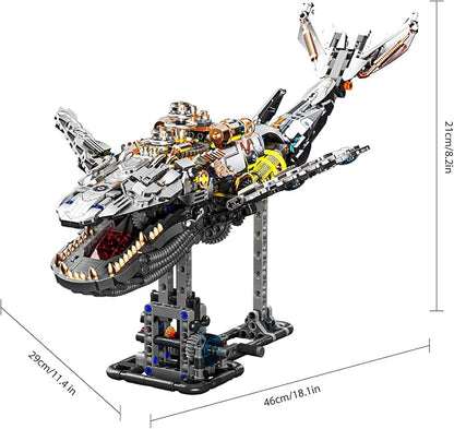 Ideas Mechanical Whale Building Set with LightCollectible Set for Adults Compatible with Lego AnimalAuthentically Detailed Build and Display Model for Home or Office Décor (1368PCS)