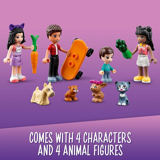 LEGO Friends Pet Day-Care Center 41718 Animal Set Heartlake City Toy Birthday Gifts for Kids Girls and Boys 7 Plus Years Old with Doggy Figure &amp 3 Mini Dolls