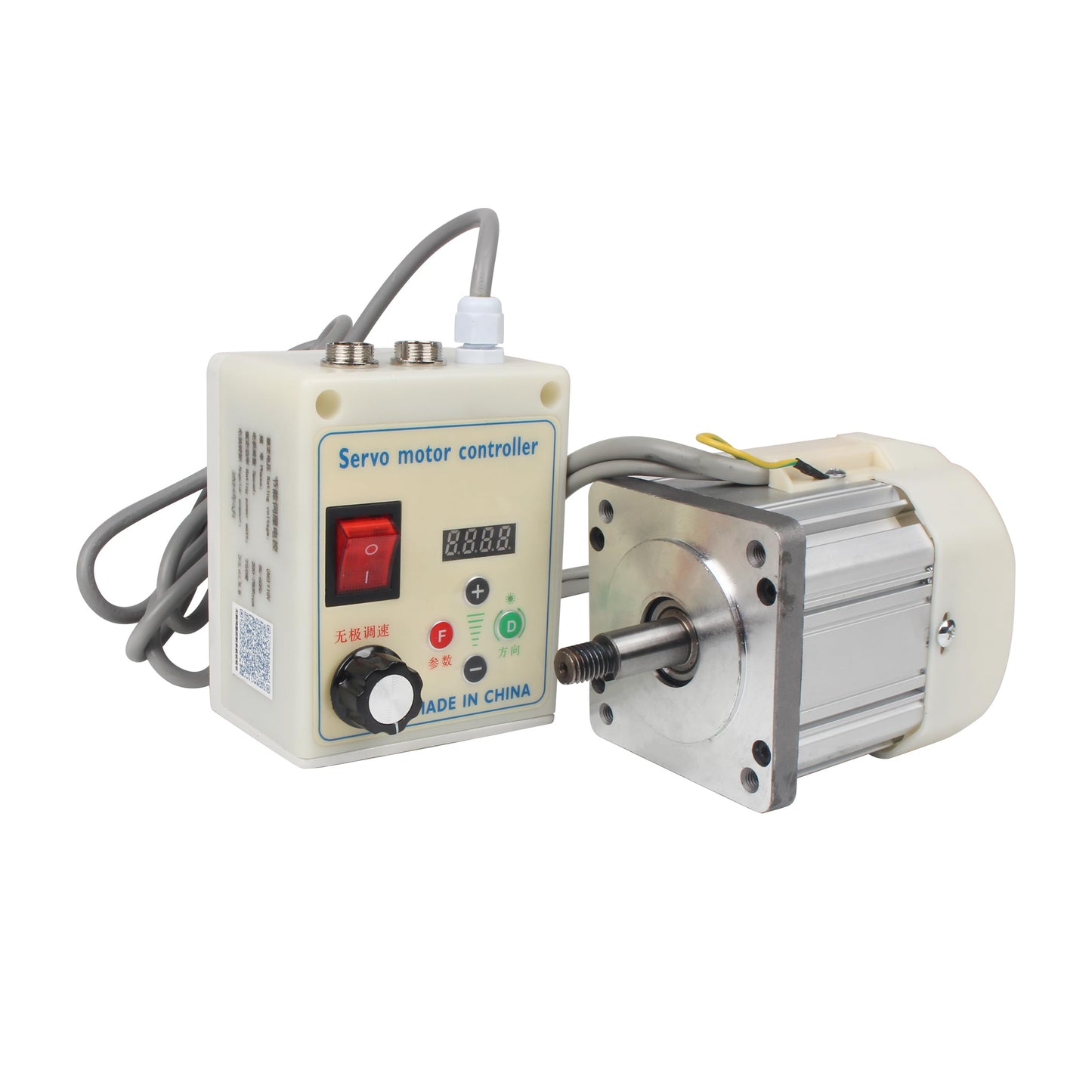 RATTMMOTOR 750W Permanent Magnet Brushless Servo Motor Max Speed 6500rpm/min with Servo Motor Controller for Woodworking Machine/Lathe/Drilling and Tapping Machine/Reducer/Belt Sander (220V)