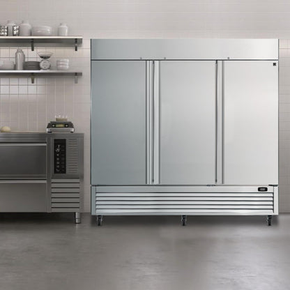 Kenmore 72 Cu.ft Commercial Freezer – Upright Convertible Refrigerator, Frost Free, Congelador For Restaurant, Industrial Use, Cafe, Shop, Buffet Station, Reach-In Full-Size, Stainless Steel
