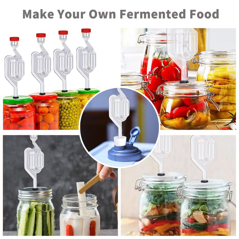 Zazolyne 5Pack Fermentation Airlock,Twin Bubble Fermenting Improved High Transparency S Shape with 10pcs Grommets Drilled 3/8’’ Hole