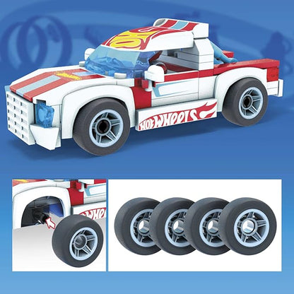 MEGA Hot Wheels Collectible Vehicle Building Toy Car Rodger Dodger 2 Micro Action Figure Drivers and Deluxe Features for Fans and Collectors