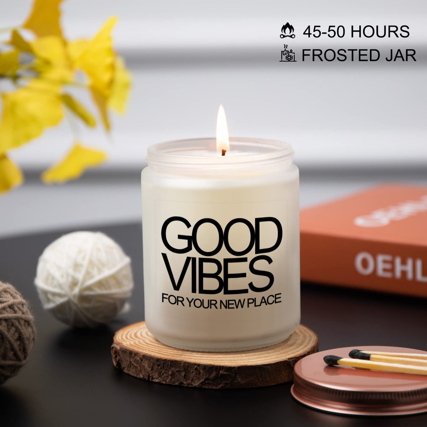 House Warming Gifts New Home, New Home Gifts, Good Vibes Candle, New House Essentials Best Presents for Women Couple Friends - Lavender Candles