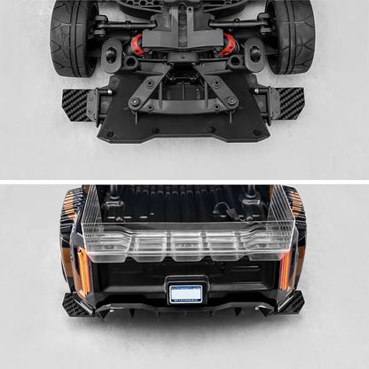 RCLIONS 1set Carbon Fiber Front&ampRear SplitterChassis Widening Side Skirts for ARRMA Infraction BLX 3S 1/8 Racing Car Upgrade Parts (Silver)