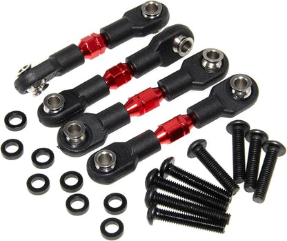 Pull Rod Linkage Compatible with 1/10 Traxxas 4-Tec Upgrade Drift Ford Mustang Replace Rc Car Aluminum Alloy Part Replace(Red)