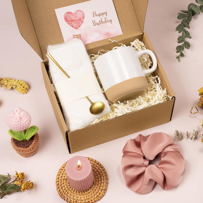 Mothers Day Gifts for Mom, Birthday Gifts for Women, Happy Birthday Gift Basket for Women, Unique Woman Birthdays Gift Box for Her Sister Wife Girlfriend Coworker Bestie Female Friendship Best Friend