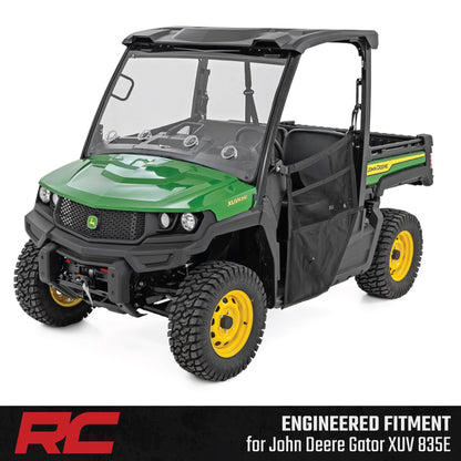 Rough Country 6,500 LB Winch Kit for John Deere Gator XUV 835E - Heavy Duty Mount, Pro Series UTV Winch with 50' Synthetic Rope, Bolt-On Upgrade