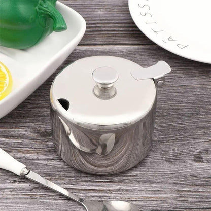 Skiennix Mini Kitchen Spice Storage Jar - Versatile Sugar, Jam, and Salt Container (9.5cm)