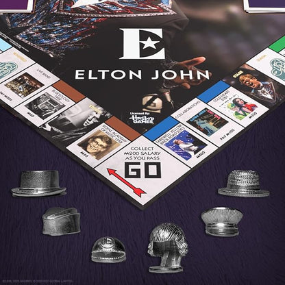 Monopoly: Elton John Play as Iconic Headgear Star Glasses &amp More Collect Legendary Career Moments Like Knighthood &amp Farewell Tour Officially Licensed Elton John Board Game
