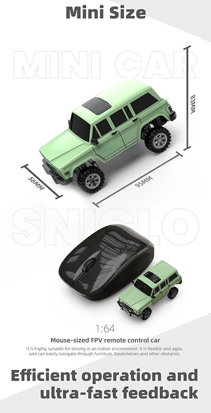 SNICLO 1:64 Mini 4WD RC Off-Road Car 2.4G Full Proportional Control Metal Driveshaft Multi-Link Chassis Independent Suspension RTR Electric Climbing Vehicle(Grey/RTR Version)