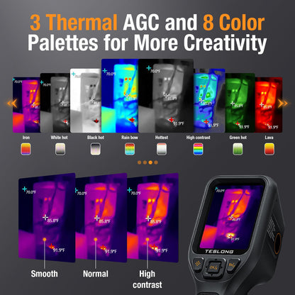 Teslong TTM120S Thermal Imaging Camera, Super Resolution 240 x 180, 3.2" LCD Screen Handheld 25 HZ Refresh Rate Infrared Imager, 120 x 90 IR Resolution