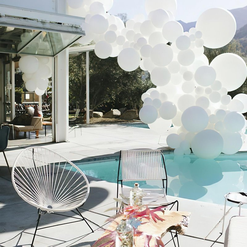 PartyWoo White Balloons 99pcs Different Sizes Pack of 36 18 12 10 5 Inch Matte White Latex Balloon Arch Kit Garland for Wedding Bridal Graduation Baby Shower Birthday Party Decorations White-Y13