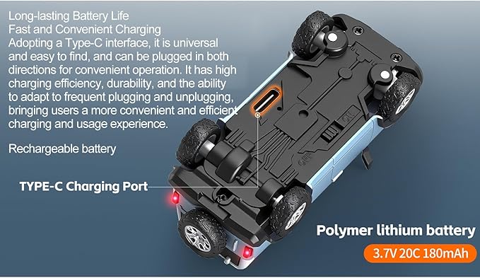 WLtoys Mini RC Car 1:64 Scale FPV RC Drift Car with 720P HD Camera WiFi App Control with Gyro First Person Perspective Mini Racing Toys for Teens and Adults(Blue)