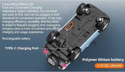 WLtoys Mini RC Car 1:64 Scale FPV RC Drift Car with 720P HD Camera WiFi App Control with Gyro First Person Perspective Mini Racing Toys for Teens and Adults(Blue)