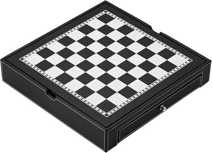 Mainstreet Classics Broadway 5-in-1 Combo Board Game Set: Chess Checkers Backgammon Chinese Checkers and Dice Games