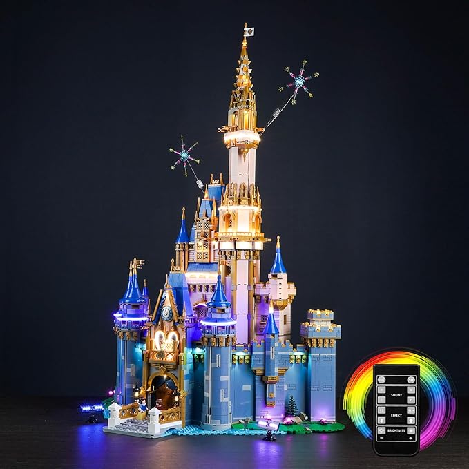 Upgraded Light Kit Compatible with Lego Castle Building Lighting Kit Lights Decoration Compatible with Lego 43222 (Model Not Included)