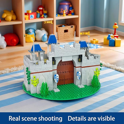 Usoway Medieval Knight Castle Building Blocks SetComes with 12 Knights FiguresCompatible with Lego Medieval Town Square Toysfor Adult and Children Ages 6+ 607016