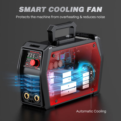 ARCCAPTAIN iControl ARC205 Pro Stick Welder, [APP Control] 205Amp ARC/Lift TIG Welding Machine, Large LED Display, IGBT Inverter 120V/240V MMA Welder with Hot Start, Arc force, and Anti-Stick
