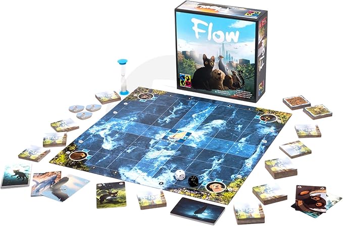 Flow: The Official Cooperative Board Game | Strategy Game for 1–4 Players Ages 8+ | Based on The Award-Winning Animated Film | Family &amp Solo Play | Survive The Flood Rescue Allies