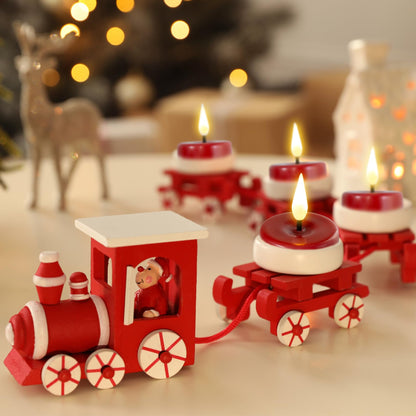 Eywamage Red Flameless Tealights with Remote Batteries, Flickering Real Wax LED Tea Votive Candles Proposal Decor Set of 10