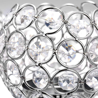 Candle Holder Candle Decoration Crystal Candle Holders 3 Arms European Classic Romantic Arch Iron Crystal Ball Candle Stand Centerpieces for Wedding Valentines Day, Dinning Room Table Decoration