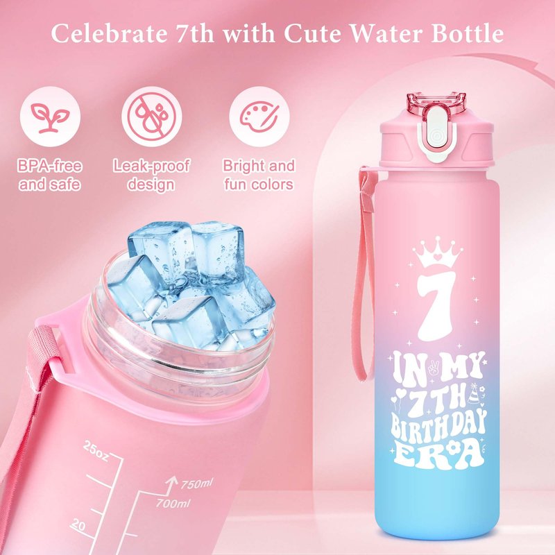7 Year Old Girl Birthday Gifts for 7 Years Old Girls Gift Ideas Trending 7th Birthday Gifts for Girls Cool Seven Year Olds Girl Gift Happy 7th Decoration Present Popular Things with Tumbler Canvas Bag