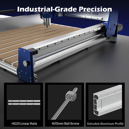 Genmitsu PROVerXL 2X2 CNC Router Machine, Closed-Loop Stepper Motor + CNC Spindle Motor Kit, 2.2KW Water Cooled Spindle Motor