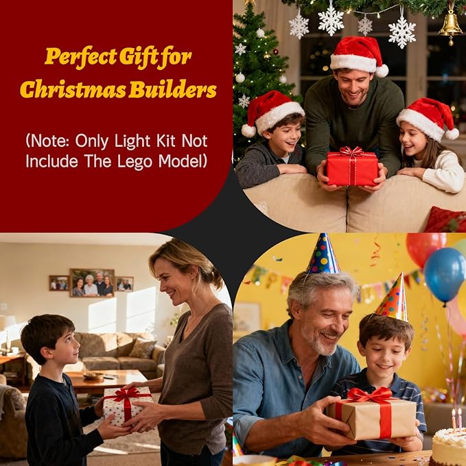 BRIKSMAX Light Kit for Lego Poinsettia -Innovative Led Lighting Compatible with Lego Icons 10370- Not Included Lego Set