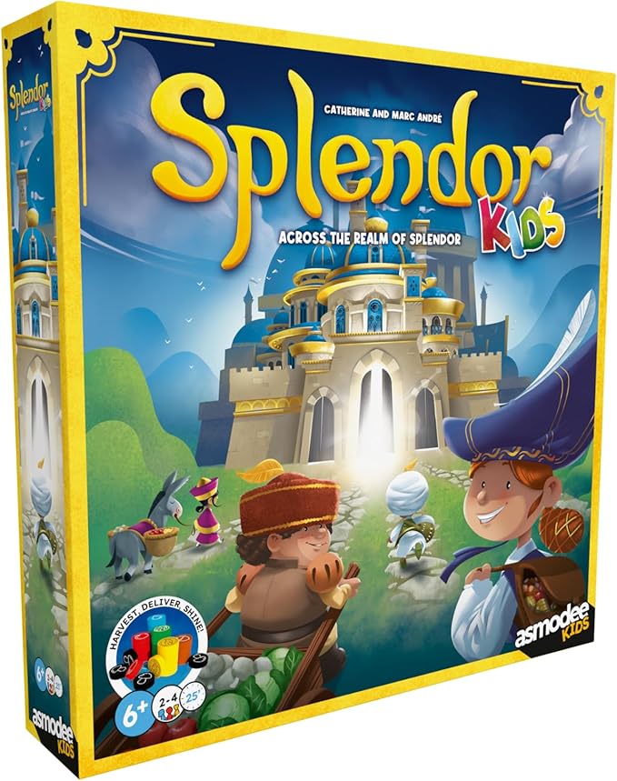 Asmodee Splendor Kids Board Game - Resource Collection &amp Kingdom Adventure Strategy Game for Family Kids &amp Adults Ages 6+ 2-4 Players 25 Minute Playtime