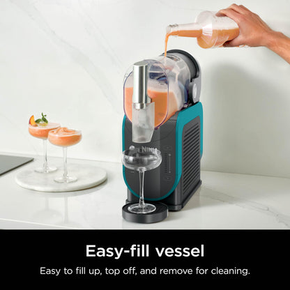 Ninja SLUSHi Professional Frozen Drink Maker with RapidChill Technology, 88 oz. Frozen Drink & Slushie Machine, 2 Preset Programs, Frozen Margaritas, and More, Premium Accents, Teal, FS299