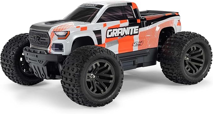 ARRMA RC Truck 1/10 Granite 4X4 RTR Brushed Monster Truck Orange RTR (Battery and Charger Not Included) ARA4202V4T3