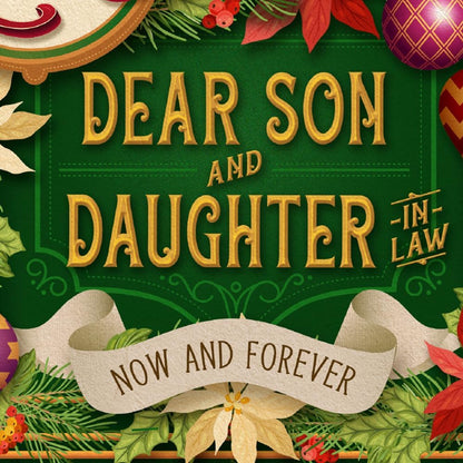 Prime Greetings Christmas Card for Son and Daughter-In-Law | Eco-Friendly Thick Card Stock, 5in x 7.75in