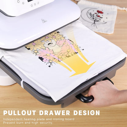 HTVRONT Auto Heat Press Machine for T Shirts - 15x15 Smart T Shirt Press Machine with Auto Release - Professional Heat Press for Sublimation, Vinyl, Heat Transfer Projects