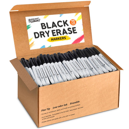 Duchong 72 Packs Dry Erase Markers Bulk, Fine Tip Whiteboard Markers for Kids Teachers, Dry Erase Pens Bulk Pack for Classroom Home, Back to School Supplies